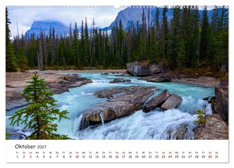 Produktbild: Kanadas Rocky Mountains: Zwischen Gipfeln & glasklaren Seen (Wandkalender 2027 DIN A2 quer), CALVENDO Monatskalender