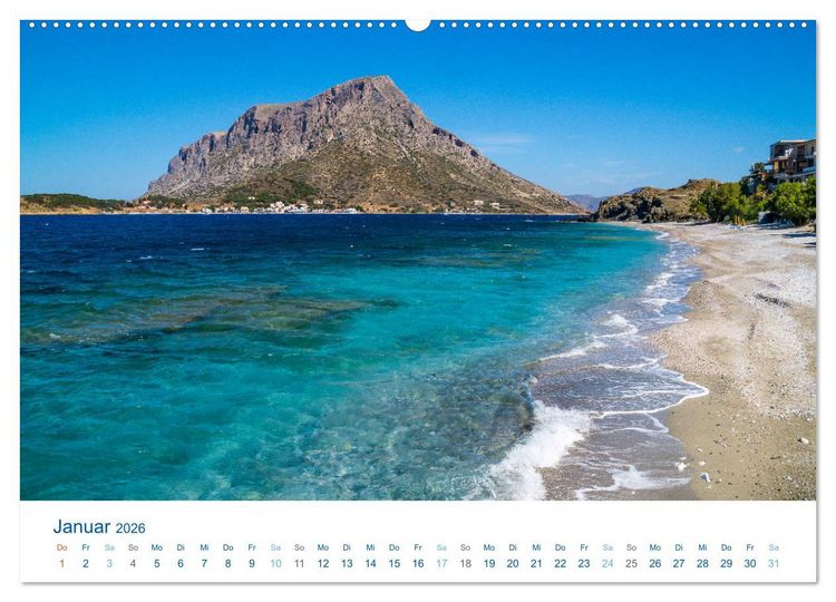 Produktbild: Kalimera Kalymnos (hochwertiger Premium Wandkalender 2026 DIN A2 quer), Kunstdruck in Hochglanz