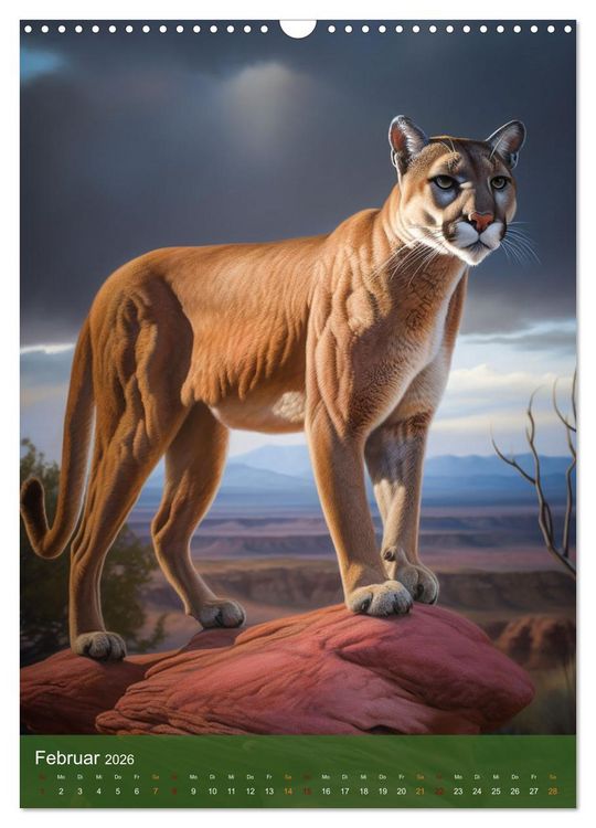Produktbild: Wilde Raubkatzen (Wandkalender 2026 DIN A3 hoch), CALVENDO Monatskalender
