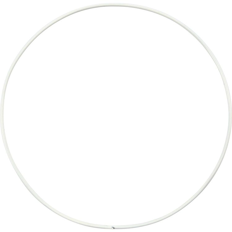 Produktbild: Creativ Company Ring aus Metalldraht, D 15 cm, Dicke 2 mm, Wei&szlig;, 10 Stk