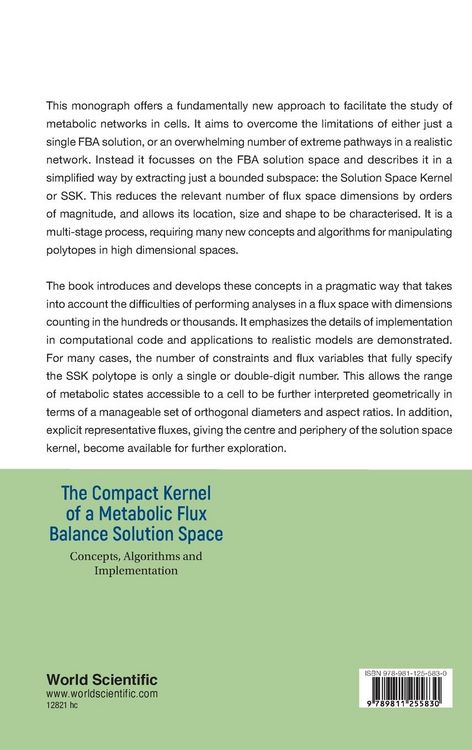 Produktbild: Compact Kernel Of a Metabolic Flux Balance Solution Space