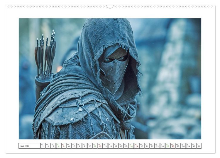 Produktbild: Mutige Krieger (hochwertiger Premium Wandkalender 2026 DIN A2 quer), Kunstdruck in Hochglanz