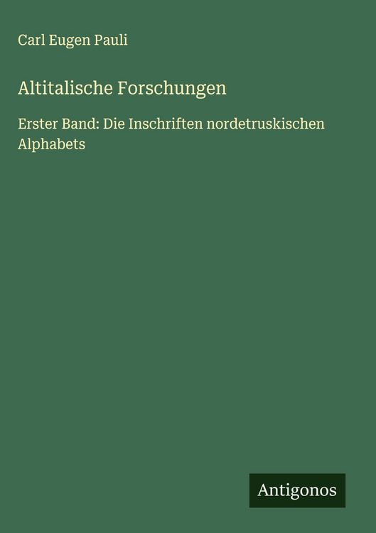 Produktbild: Altitalische Forschungen