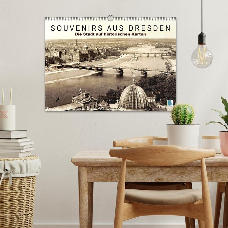 Produktbild: Souvenirs aus Dresden &ndash; Die Stadt auf historischen Karten (Wandkalender 2026 DIN A3 quer), CALVENDO Monatskalender