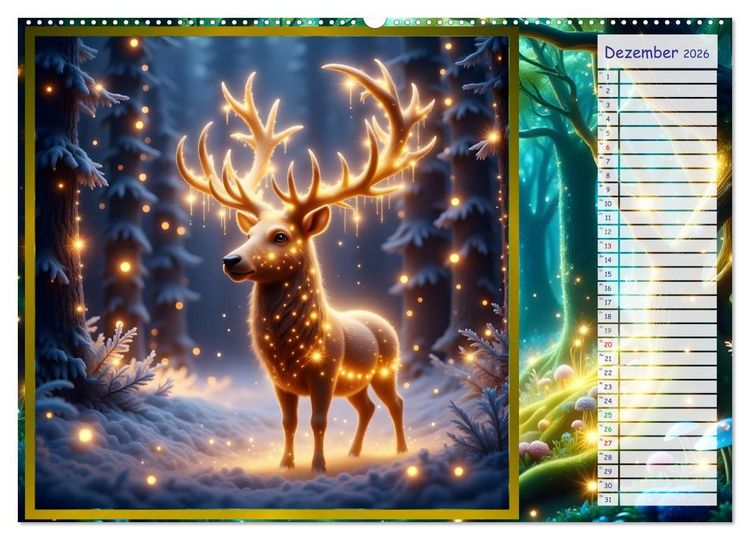 Produktbild: Der magische Freundschaftswald (Wandkalender 2026 DIN A2 quer), CALVENDO Monatskalender