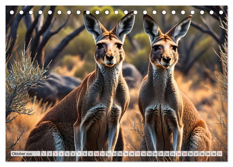 Produktbild: Die Welt der K&auml;ngurus (Tischkalender 2026 DIN A5 quer), CALVENDO Monatskalender
