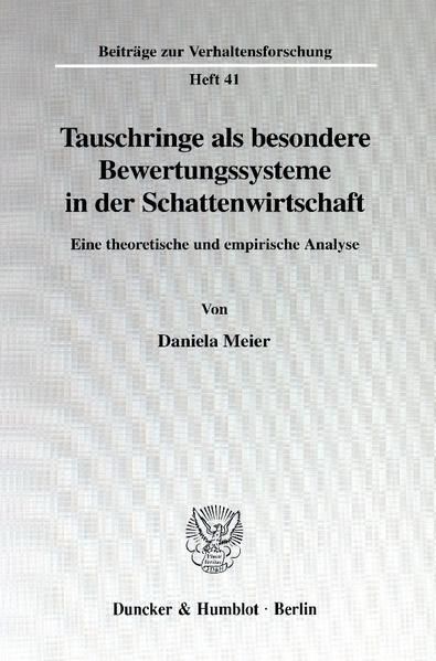 Produktbild: Tauschringe als besondere Bewertungssysteme in der Schattenwirtschaft.