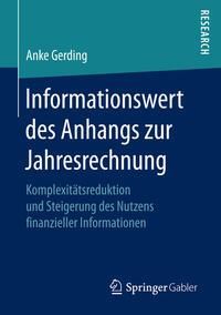 Produktbild: Informationswert des Anhangs zur Jahresrechnung