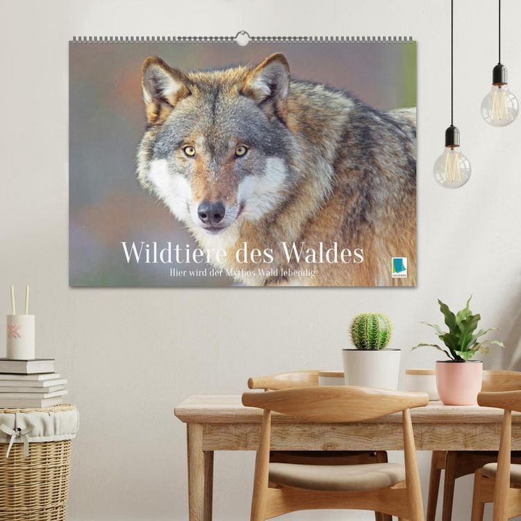 Produktbild: Wildtiere des Waldes: Hier wird der Mythos Wald lebendig (Wandkalender 2026 DIN A2 quer), CALVENDO Monatskalender