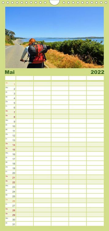 Produktbild: Familienplaner Backpacker um die Welt (Wandkalender 2022 , 21 cm x 45 cm, hoch)