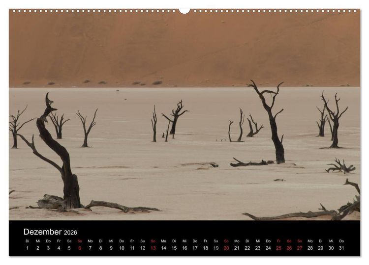 Produktbild: W&uuml;stenzauber Namibia (Wandkalender 2026 DIN A2 quer), CALVENDO Monatskalender
