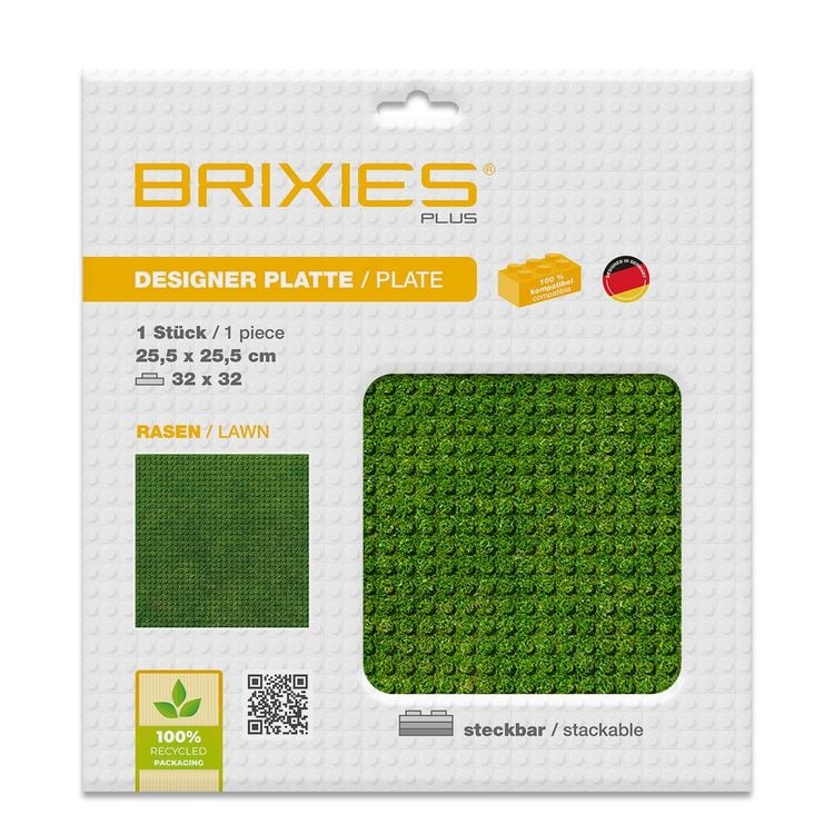 Produktbild: BRIXIES 225000 - Platte 32 x 32 Rasen, Fotorealistische Bauplatte, 1 St&uuml;ck