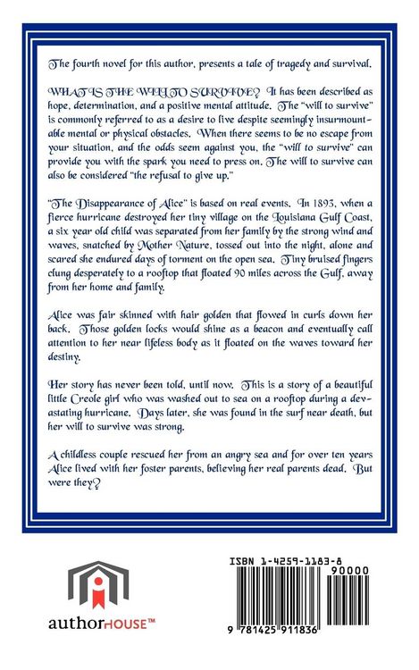 Produktbild: The Disappearance of Alice
