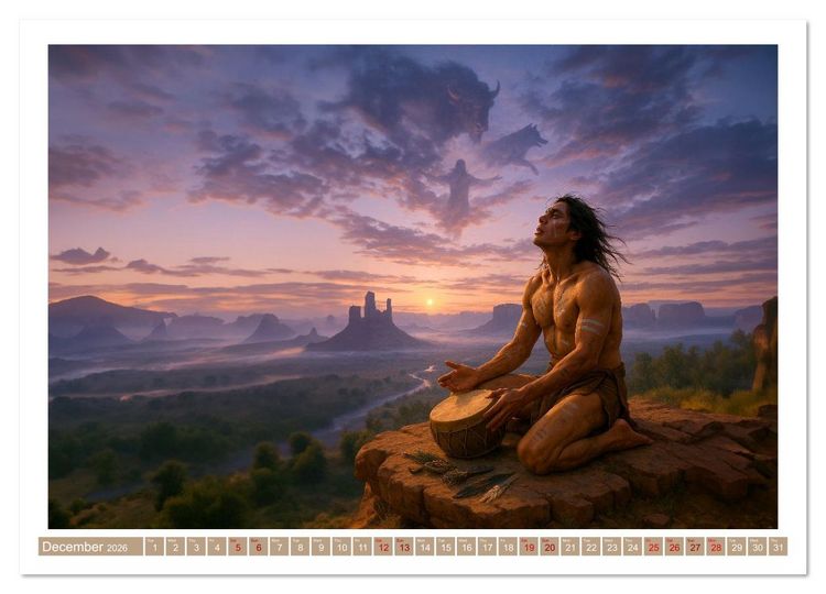 Produktbild: Spiritual Native American (Wall Calendar 2026 DIN A3 landscape), CALVENDO 12 Month Wall Calendar