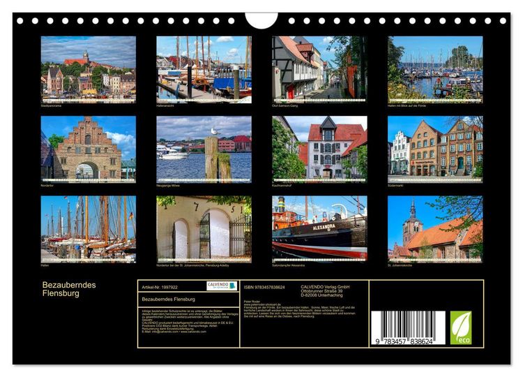 Produktbild: Bezauberndes Flensburg (Wandkalender 2026 DIN A4 quer), CALVENDO Monatskalender