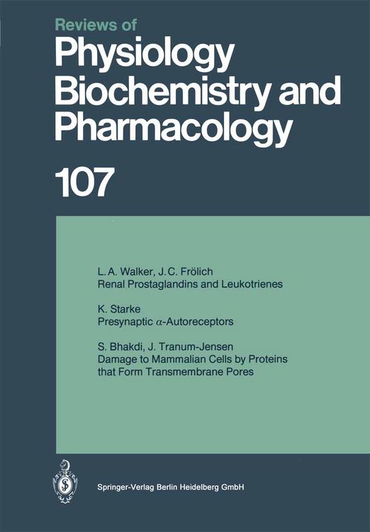 Produktbild: Reviews of Physiology, Biochemistry and Pharmacology