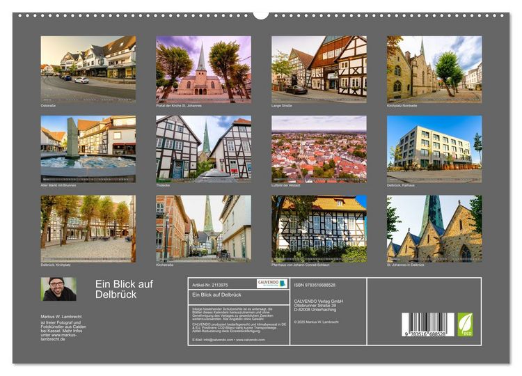 Produktbild: Ein Blick auf Delbr&uuml;ck (hochwertiger Premium Wandkalender 2026 DIN A2 quer), Kunstdruck in Hochglanz