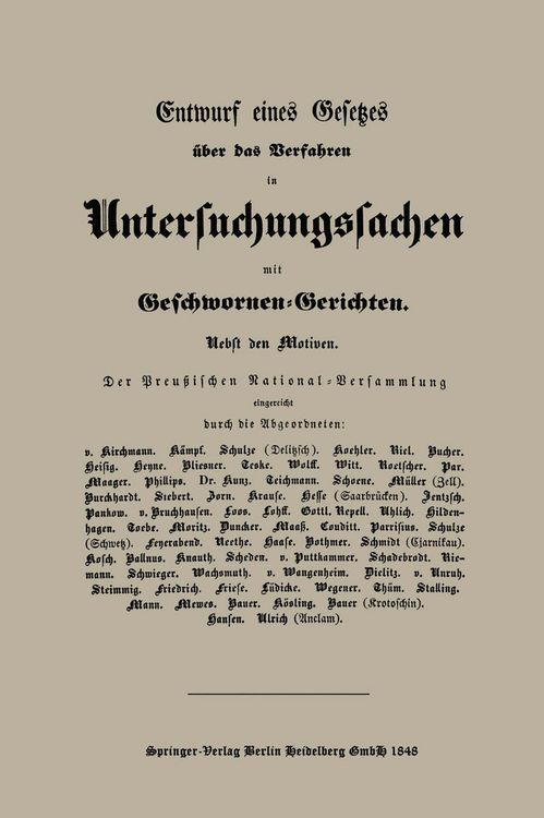 Produktbild: Entwurf eines Gesetzes &uuml;ber das Verfahren in Untersuchungssachen mit Geschwornen-Gerichten