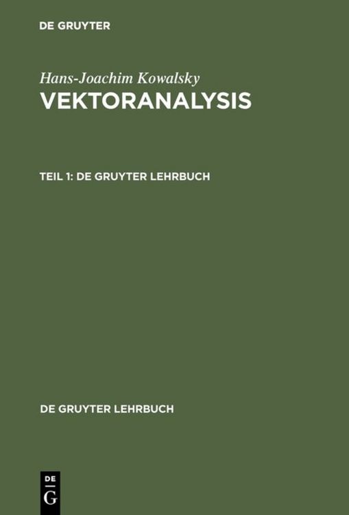Produktbild: Vektoranalysis. Teil 1