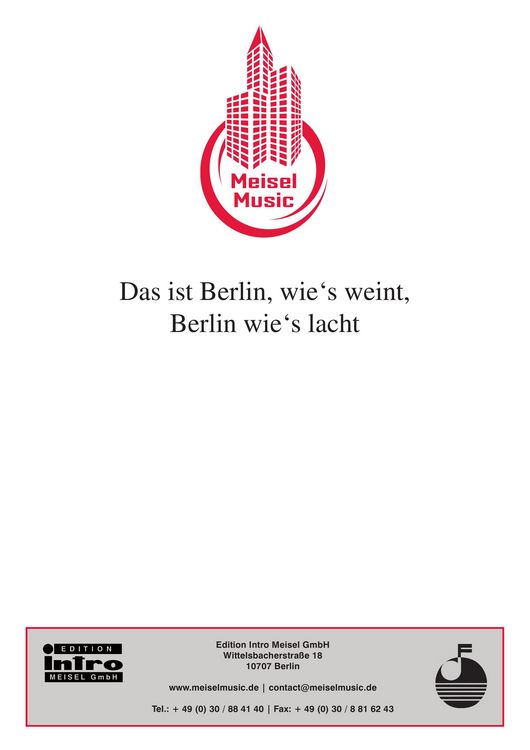 Produktbild: Das ist Berlin wie's weint, Berlin wie's lacht