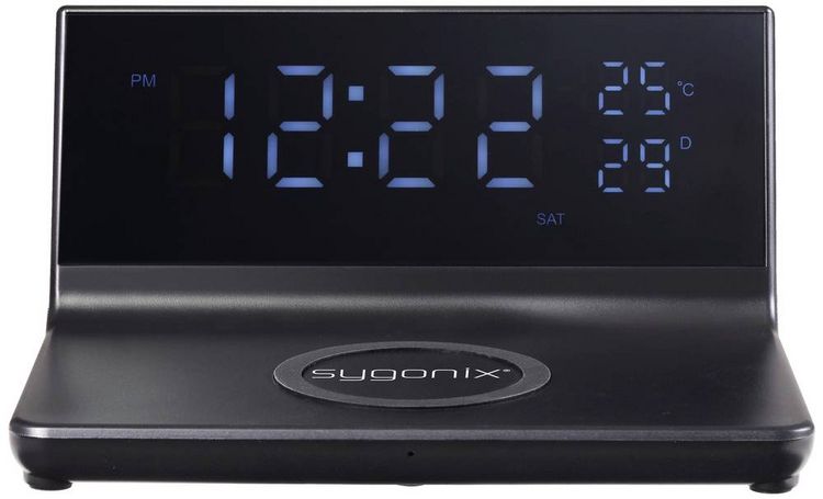 Produktbild: Sygonix Ladestation 15W Alarm Clock with Wireless Charger SY-5459860