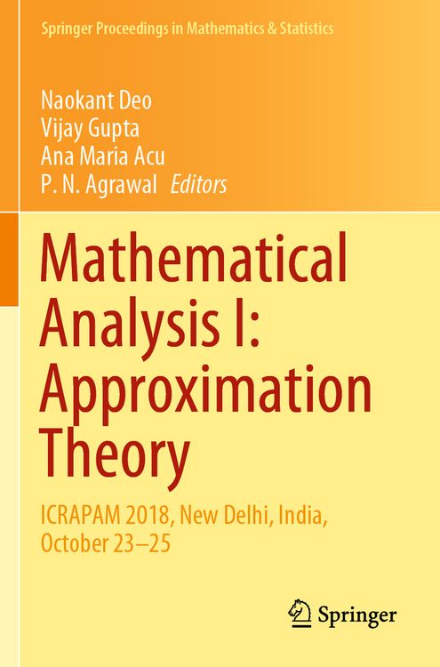 Produktbild: Mathematical Analysis I: Approximation Theory