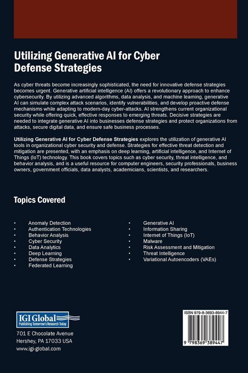 Produktbild: Utilizing Generative AI for Cyber Defense Strategies
