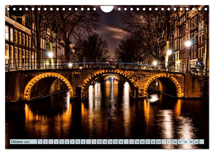 Produktbild: Amsterdam - Venedig des Nordens (Wandkalender 2026 DIN A4 quer), CALVENDO Monatskalender