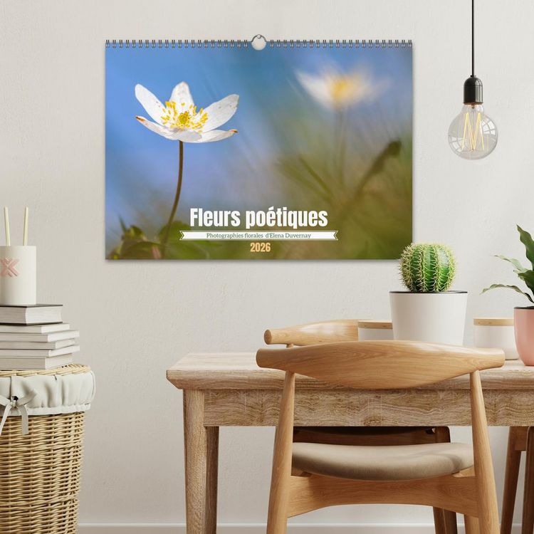 Produktbild: Fleurs po&eacute;tiques (Calendrier mural 2026 DIN A3 vertical), CALVENDO calendrier mensuel
