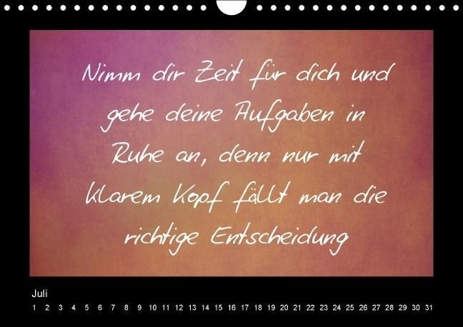 Produktbild: Monatsspr&uuml;che (Wandkalender immerw&auml;hrend DIN A4 quer)