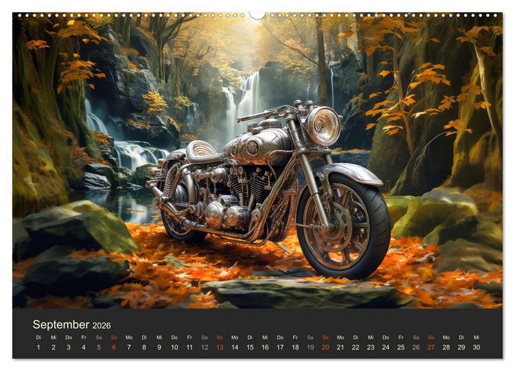 Produktbild: Steampunk Motorr&auml;der (Wandkalender 2026 DIN A2 quer), CALVENDO Monatskalender