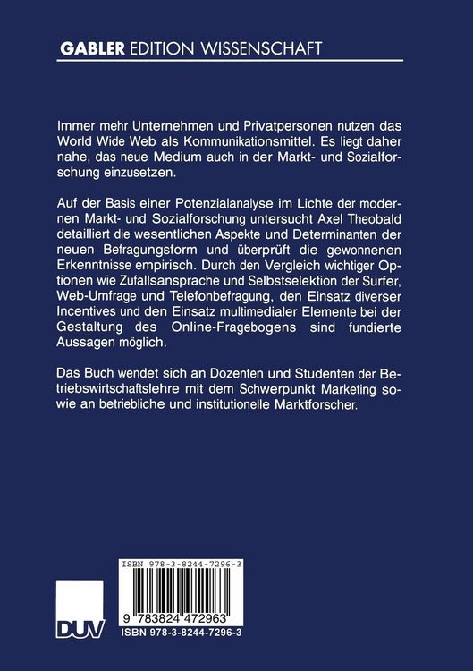 Produktbild: Das World Wide Web als Befragungsinstrument