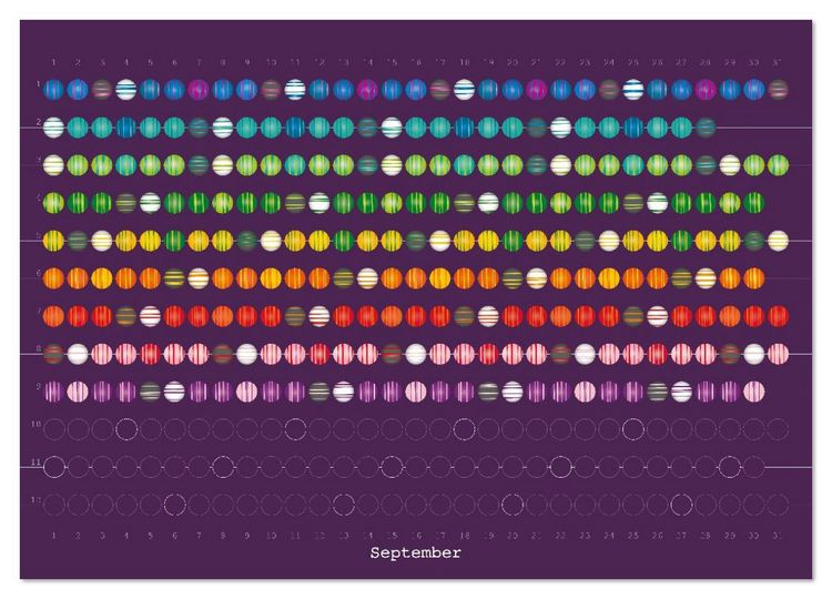 Produktbild: Perlenkalender (hochwertiger Premium Wandkalender 2026 DIN A2 quer), Kunstdruck in Hochglanz