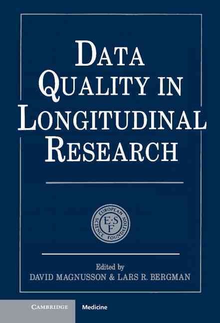 Produktbild: Data Quality in Longitudinal Research