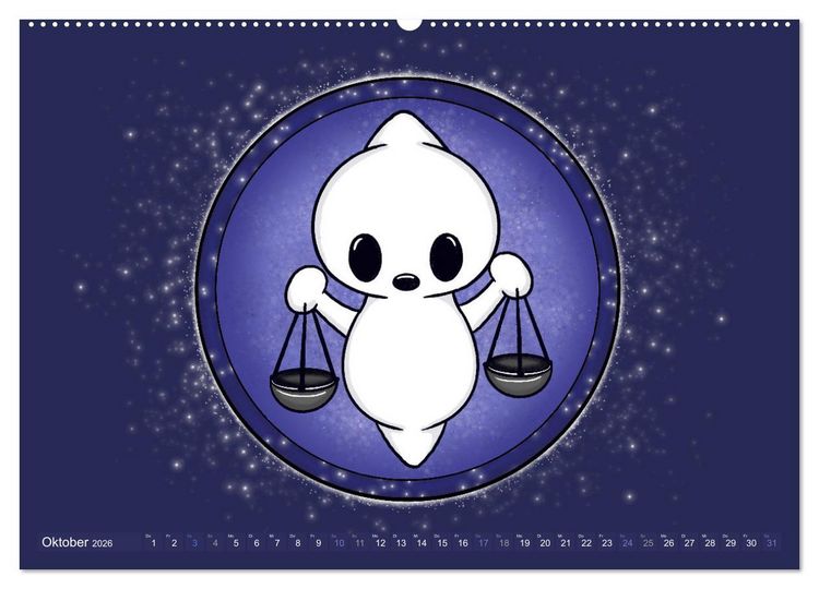 Produktbild: Geister Sternzeichen (Wandkalender 2026 DIN A2 quer), CALVENDO Monatskalender