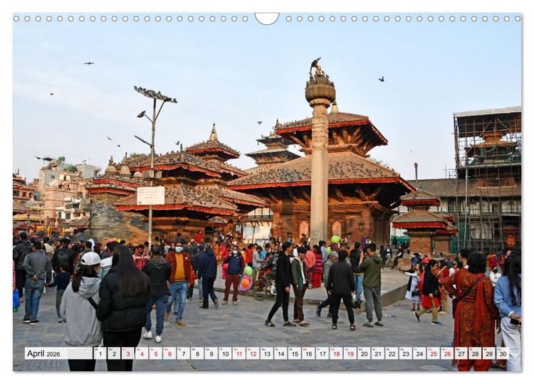 Produktbild: KATHMANDU, Nepals Hauptstadt (Wandkalender 2026 DIN A3 quer), CALVENDO Monatskalender