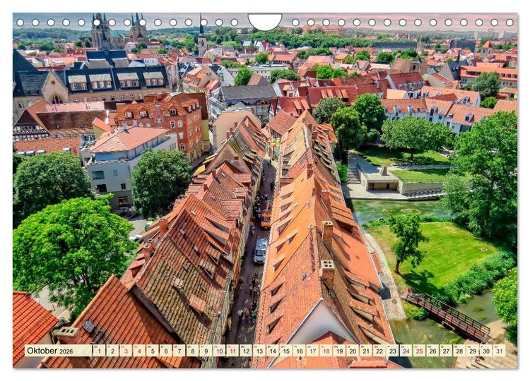 Produktbild: Erfurt - meine Stadt mit viel Herz (Wandkalender 2026 DIN A4 quer), CALVENDO Monatskalender