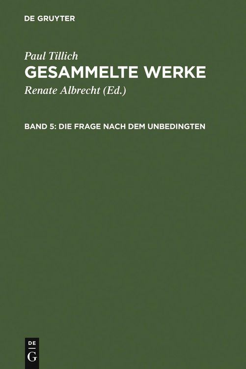 Produktbild: Die Frage nach dem Unbedingten