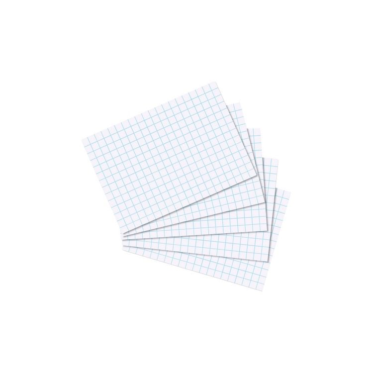 Produktbild: Herlitz Karteikarte A8 kariert wei&szlig; 100er Packung