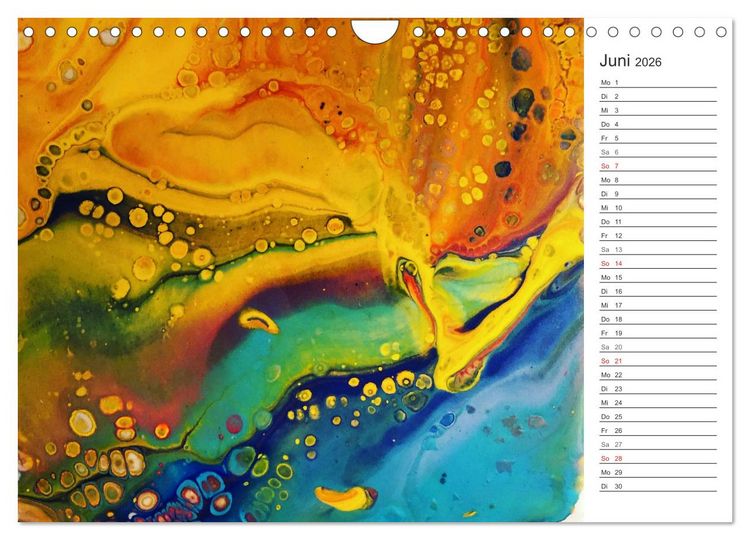 Produktbild: Abstract World - abstrakte Kunst in Acrylflie&szlig;technik (Wandkalender 2026 DIN A4 quer), CALVENDO Monatskalender