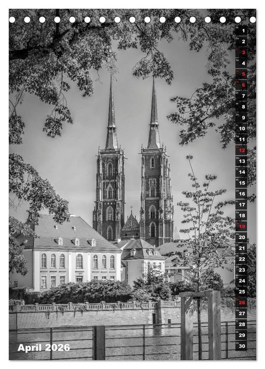 Produktbild: STADTBILDER Monochrome Momente (Tischkalender 2026 DIN A5 hoch), CALVENDO Monatskalender