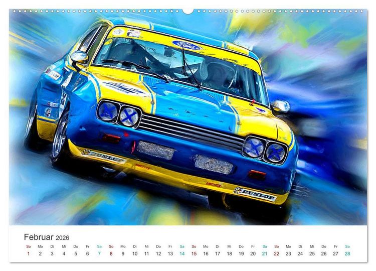 Produktbild: Kultautos - Capri und Escort (Wandkalender 2026 DIN A2 quer), CALVENDO Monatskalender