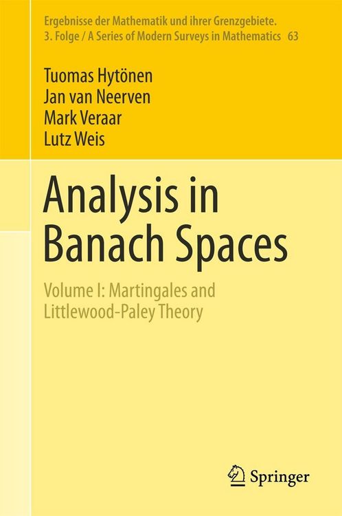 Produktbild: Analysis in Banach Spaces