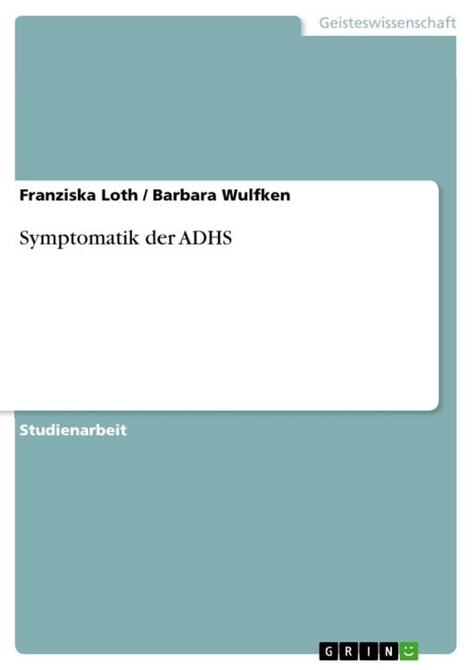 Produktbild: Symptomatik der ADHS