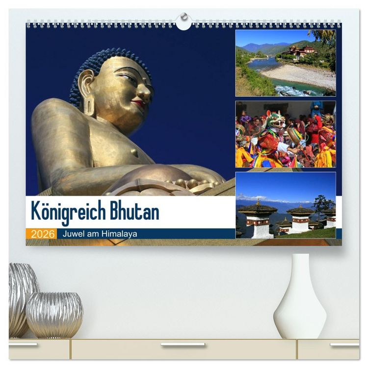 Produktbild: K&ouml;nigreich Bhutan - Juwel am Himalaya (hochwertiger Premium Wandkalender 2026 DIN A2 quer), Kunstdruck in Hochglanz