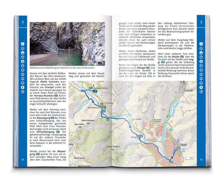 Produktbild: KOMPASS Wanderf&uuml;hrer Sizilien und Liparische Inseln, 60 Touren mit Extra-Tourenkarte