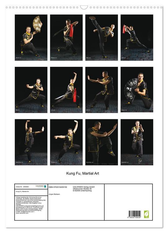 Produktbild: Kung Fu, Martial Art (Wandkalender 2026 DIN A2 hoch), CALVENDO Monatskalender