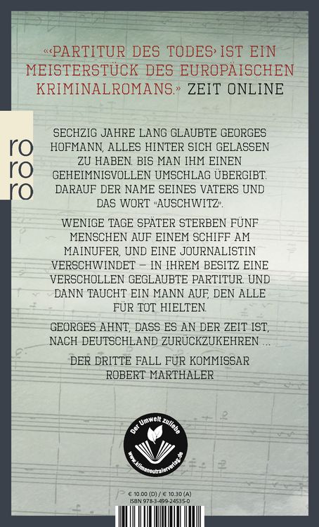 Produktbild: Partitur des Todes / Kommissar Marthaler Band 3