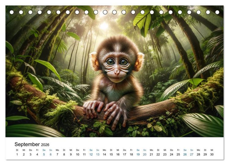 Produktbild: Baby-Tiere (Tischkalender 2026 DIN A5 quer), CALVENDO Monatskalender