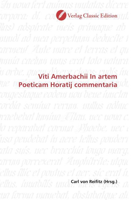 Produktbild: Viti Amerbachii In artem Poeticam Horatij commentaria